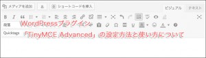 TinyMCE Advancedの設定と使い方！これめっちゃ使えます！